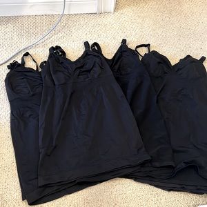 LOT of 7 black nursing bra tank tops! these are all M/L